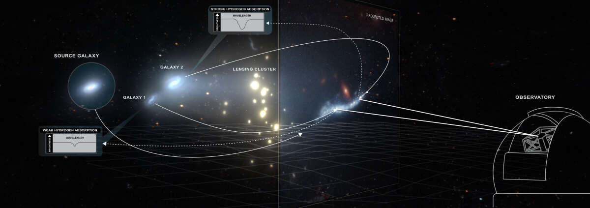 Исследователи используют галактику в качестве «космического телескопа» для изучения юной Вселенной